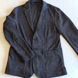 United Arrows Stretch Knit Gray Wool Blazer Jacket Women's Size Large